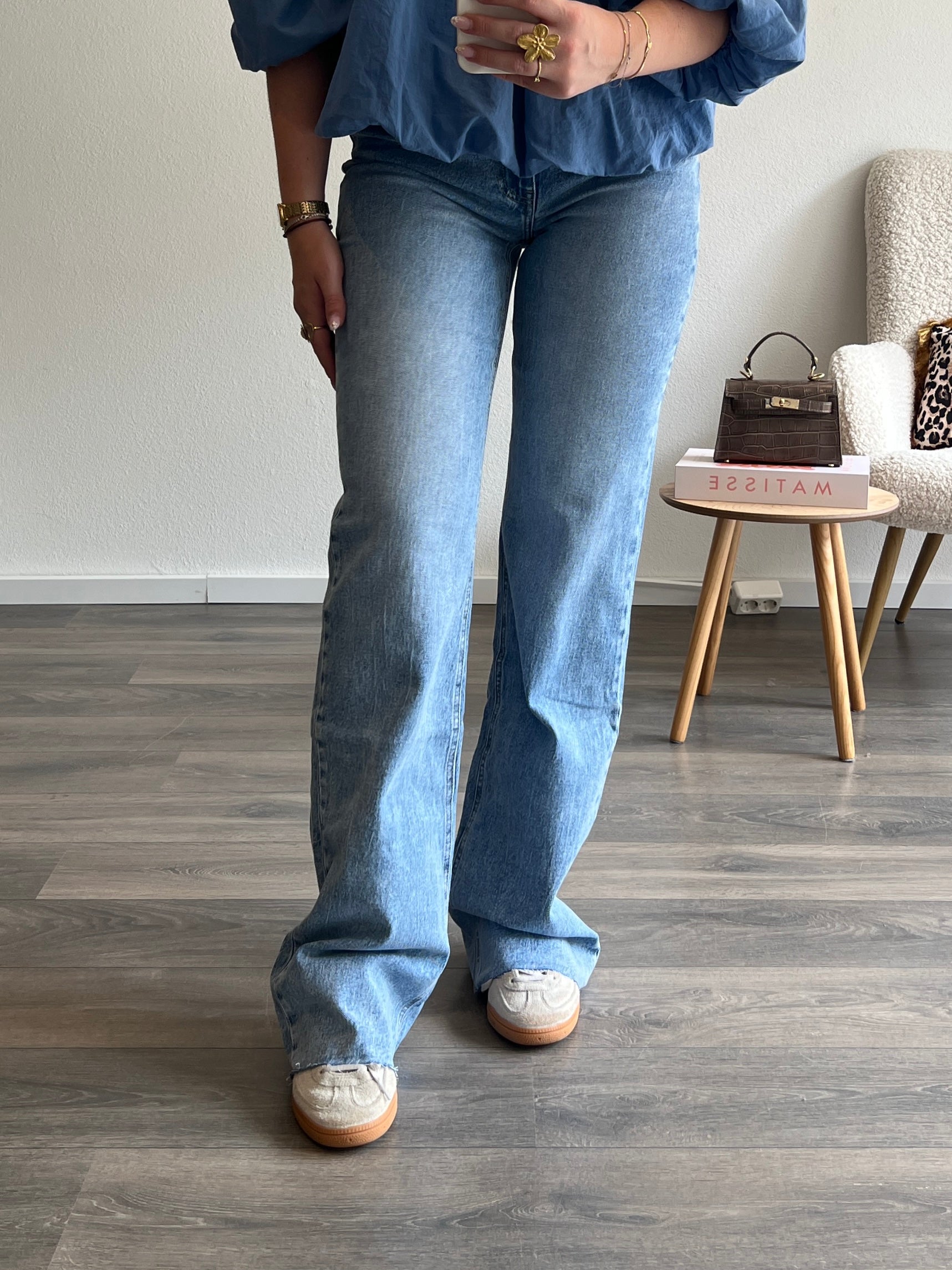 Extra Tall Wide Leg Jeans 3806-1 | Blauw