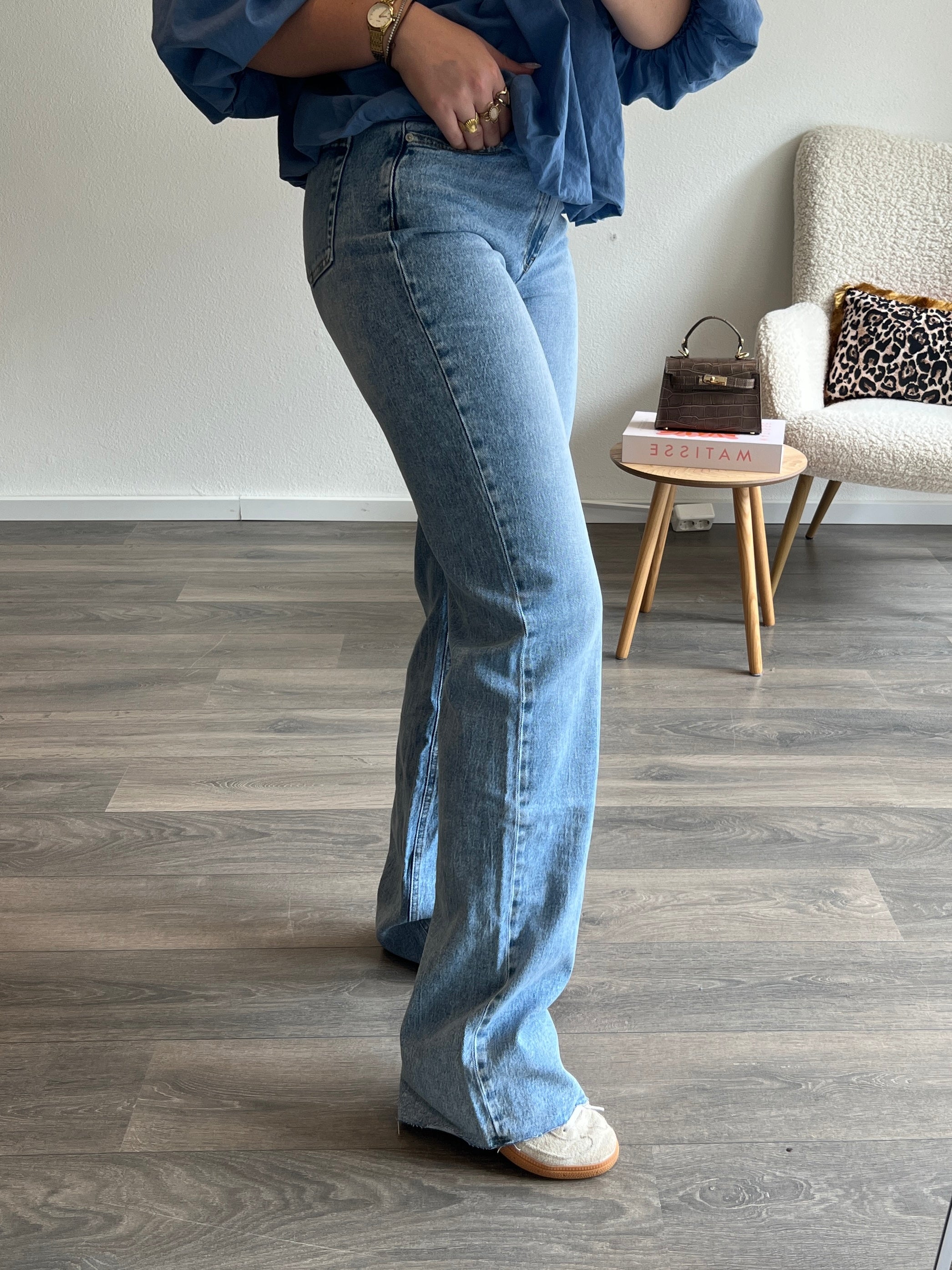 Extra Tall Wide Leg Jeans 3806-1 | Blauw