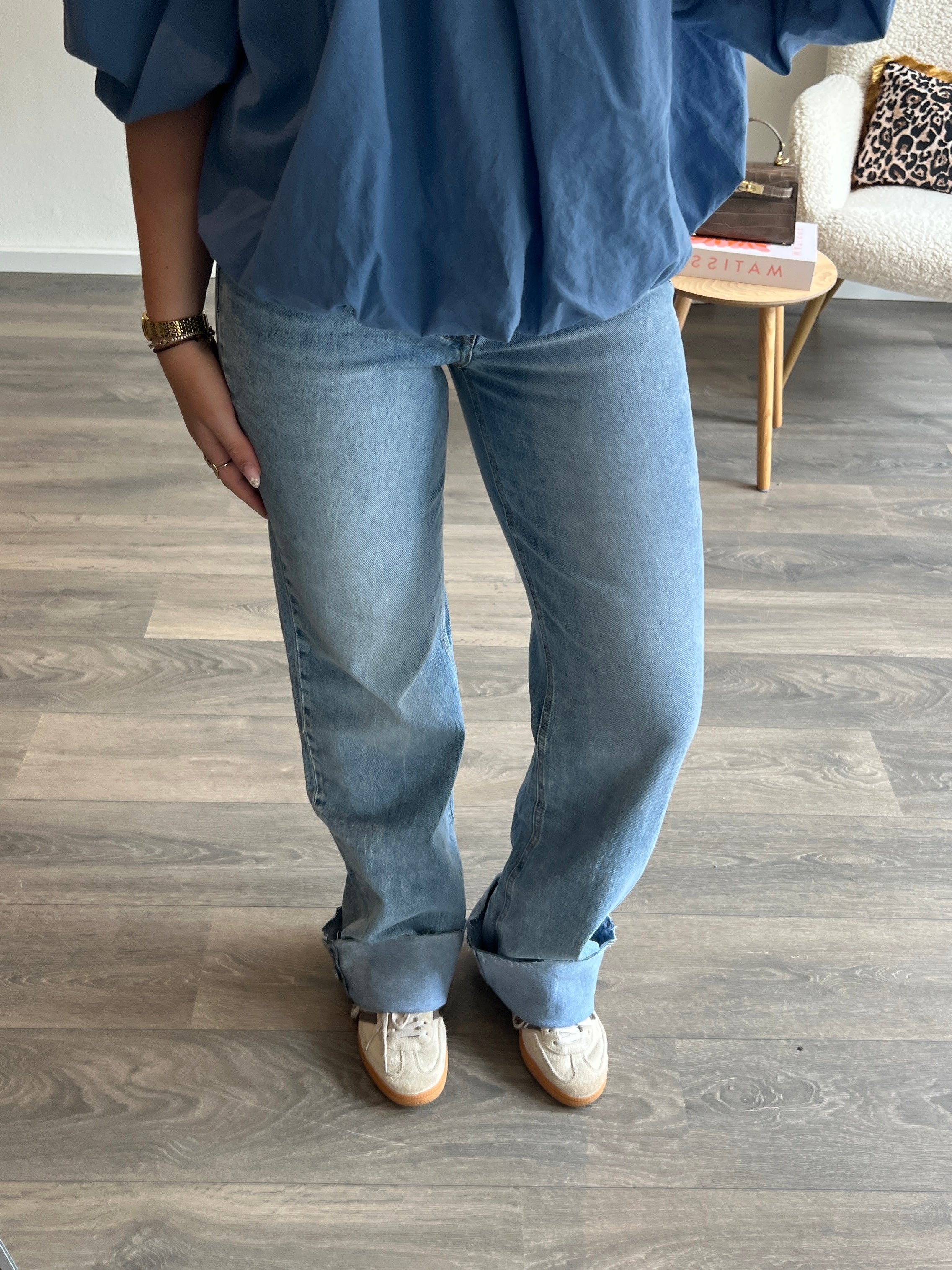 Extra Tall Wide Leg Jeans 3806-1 | Blauw