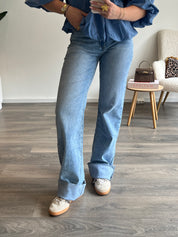 Extra Tall Wide Leg Jeans 3806-1 | Blauw
