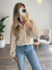 Flower Blouse Mia | Creme
