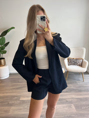 Strass Short Amy | Navy