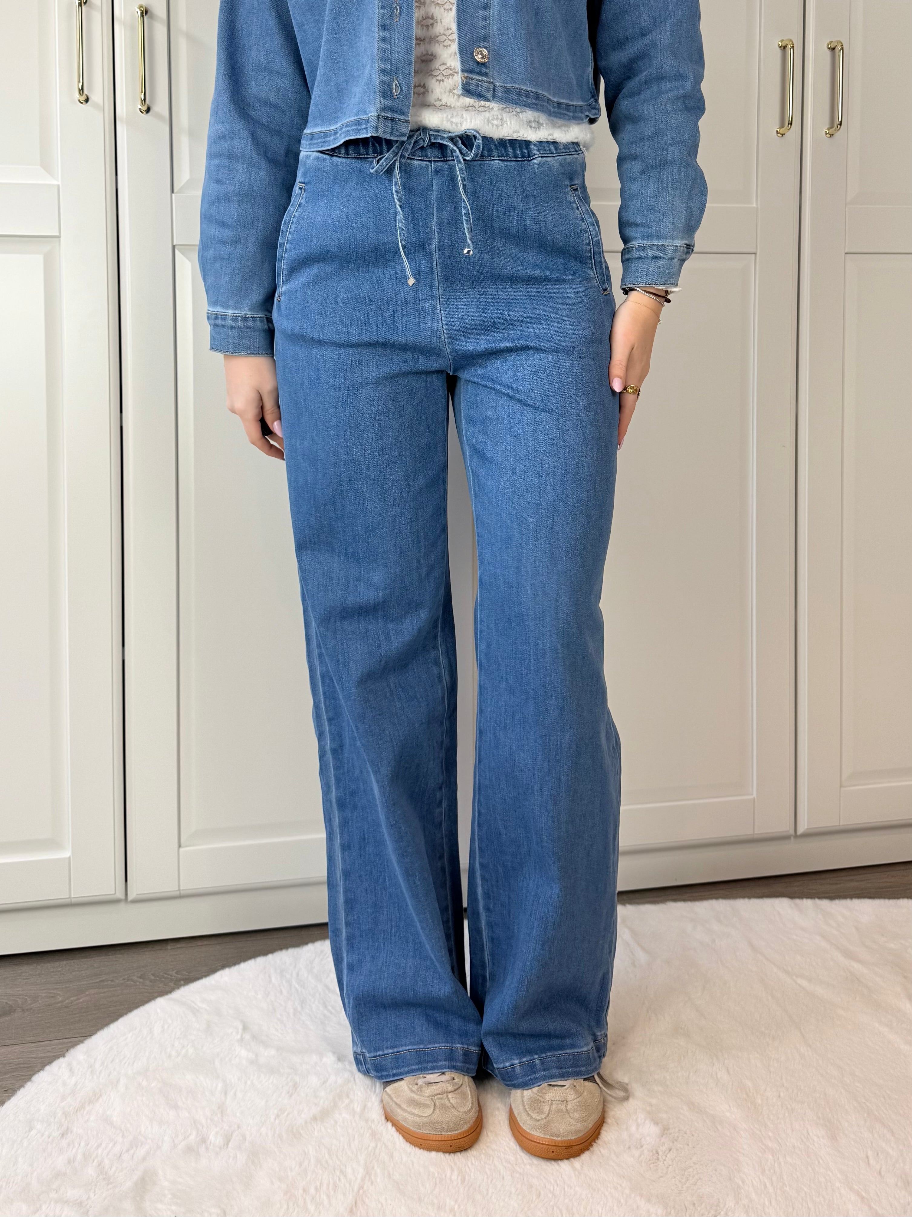 Wide Leg Jogger Jeans Laura | Blauw