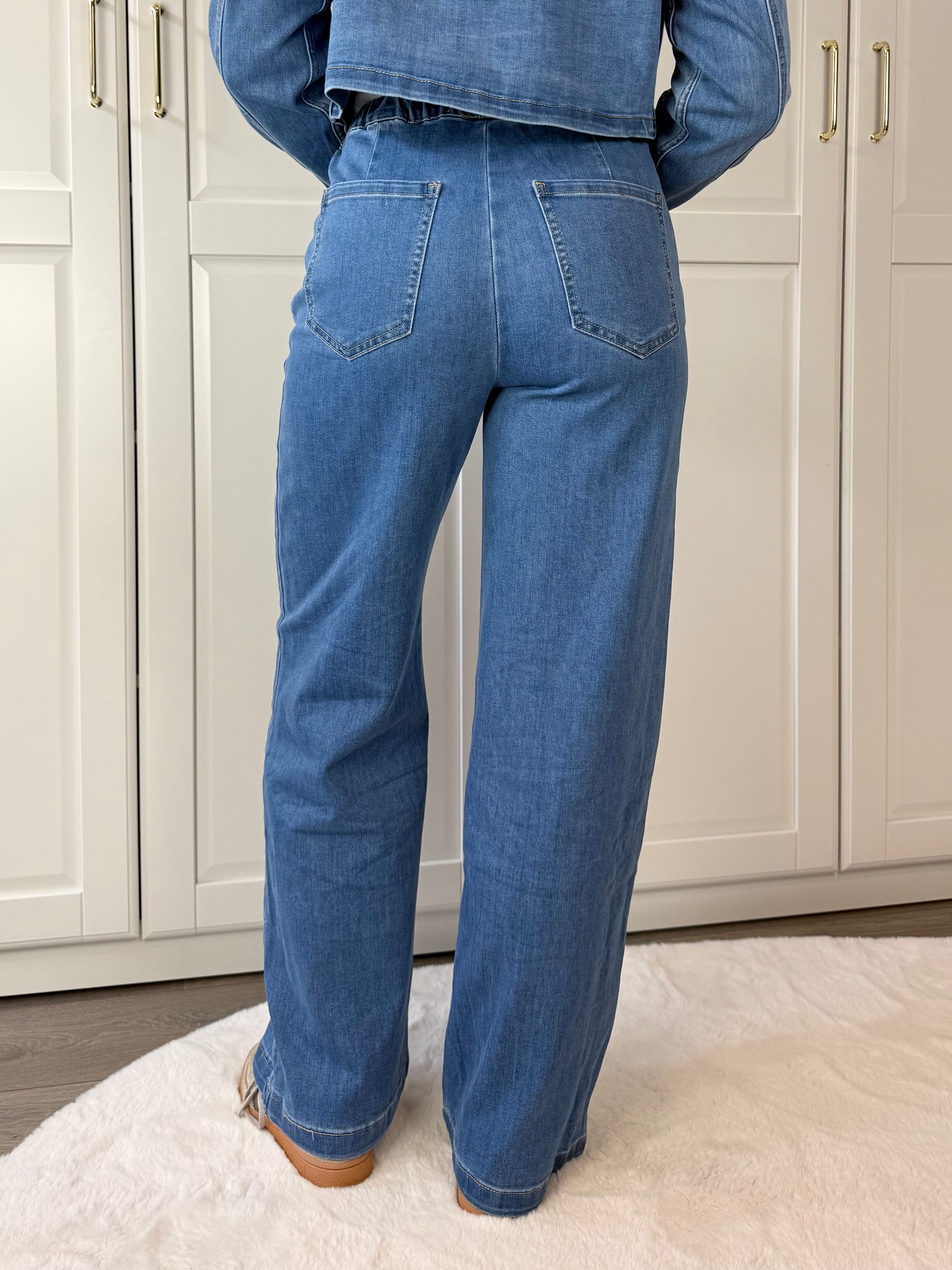 Wide Leg Jogger Jeans Laura | Blauw