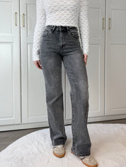 High Waist Tall Straight Leg Jeans | Grijs