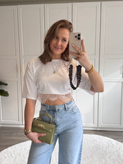 Lace T-shirt Joy | Wit