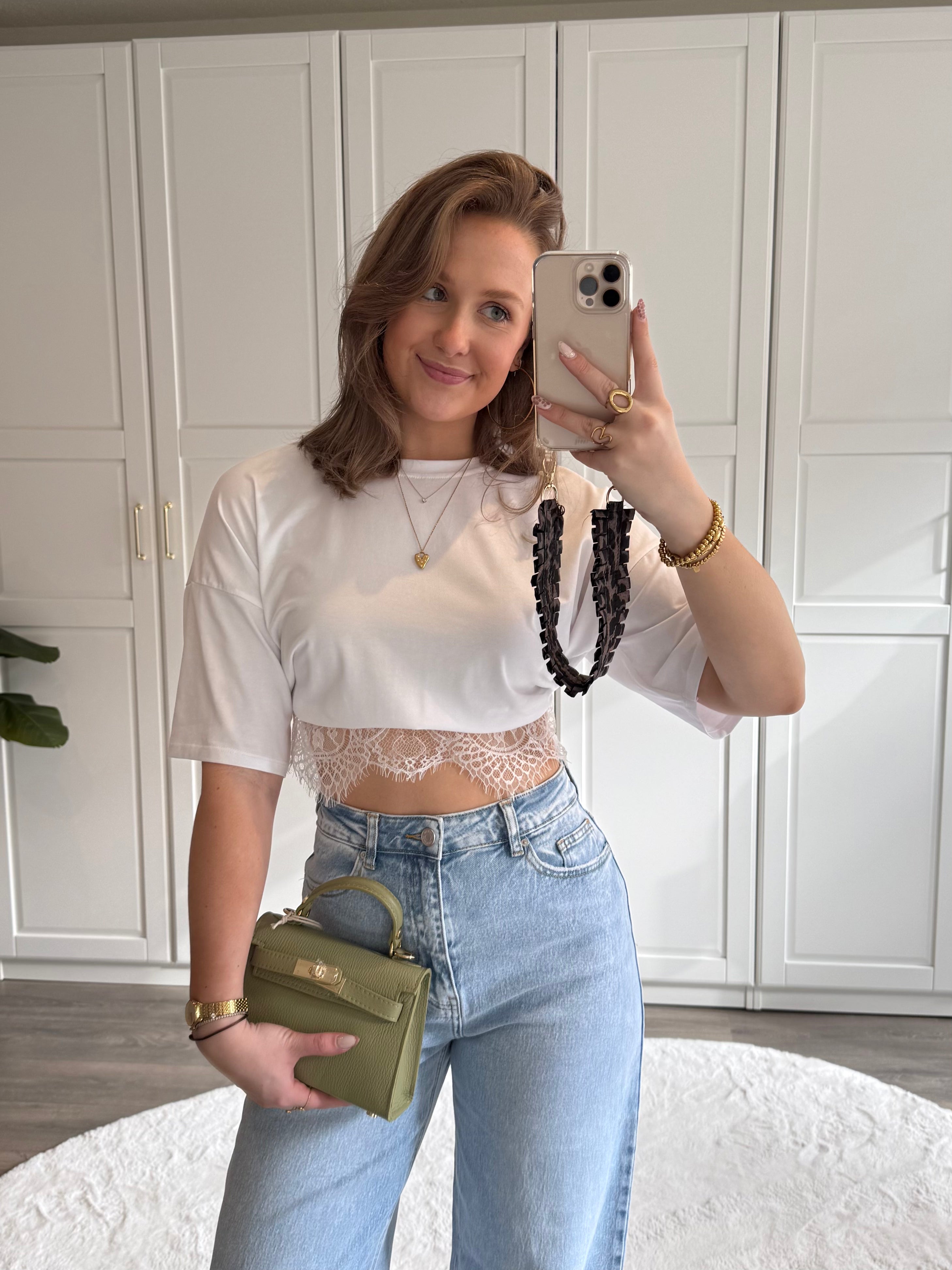 Lace T-shirt Joy | Wit