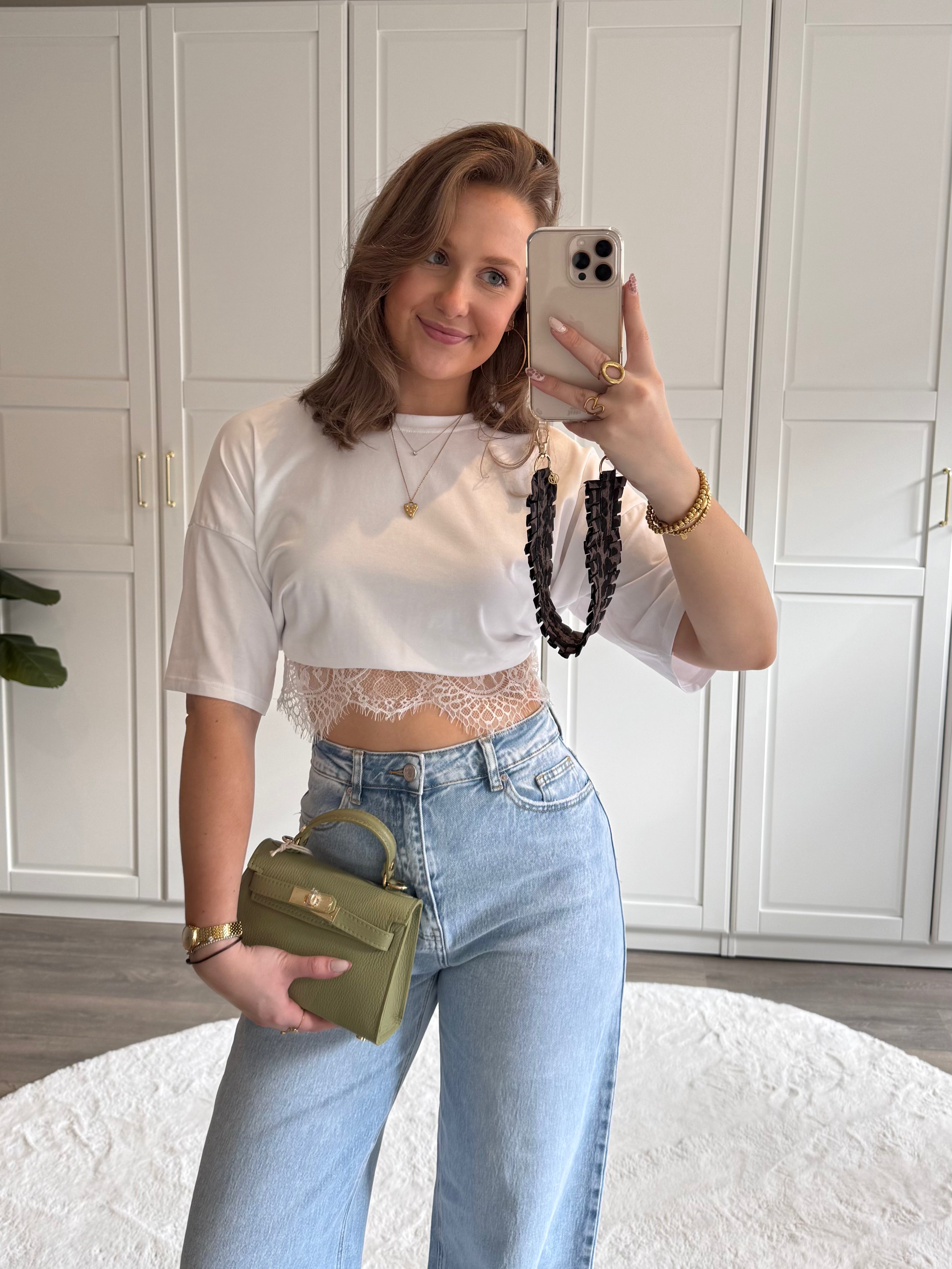 Lace T-shirt Joy | Wit