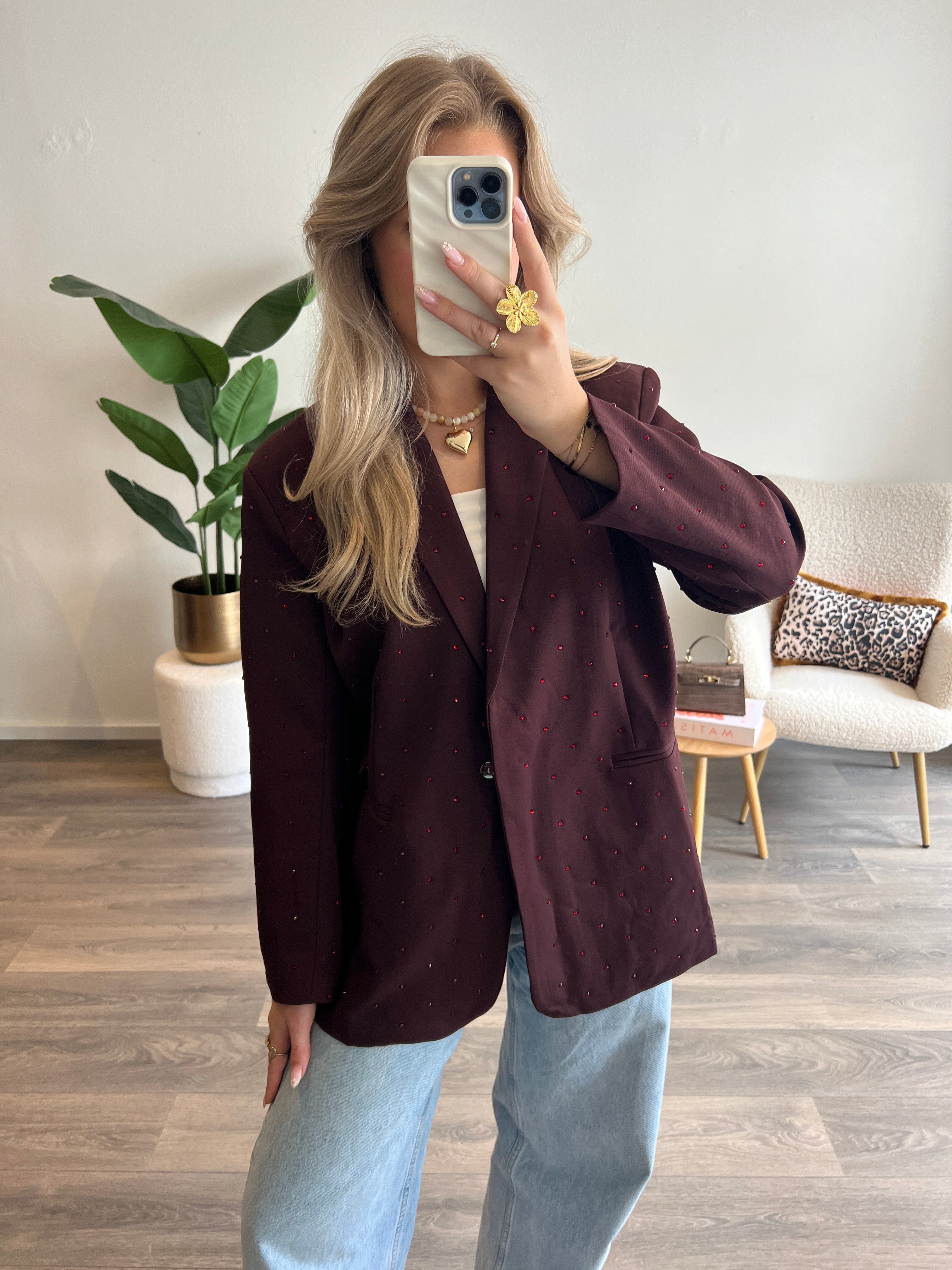Strass Blazer Amy | Bordeaux