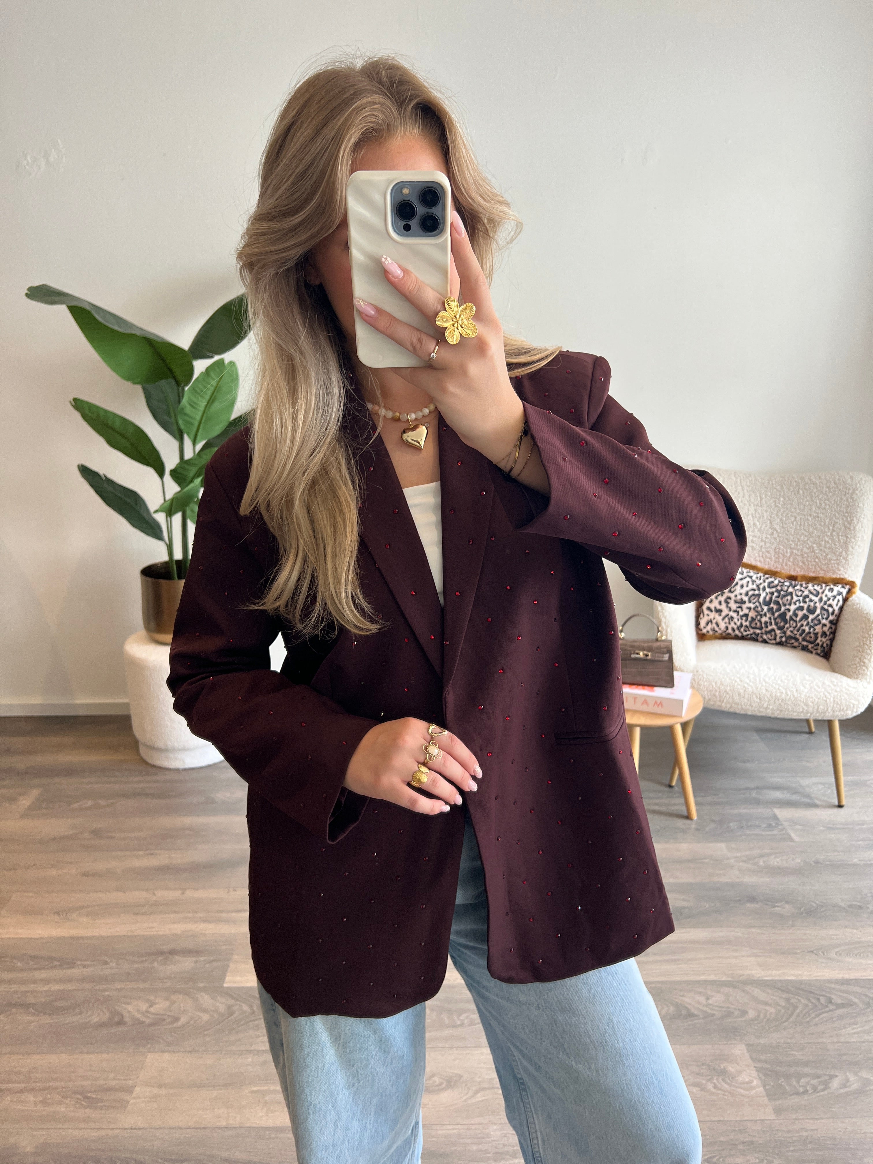 Strass Blazer Amy | Bordeaux