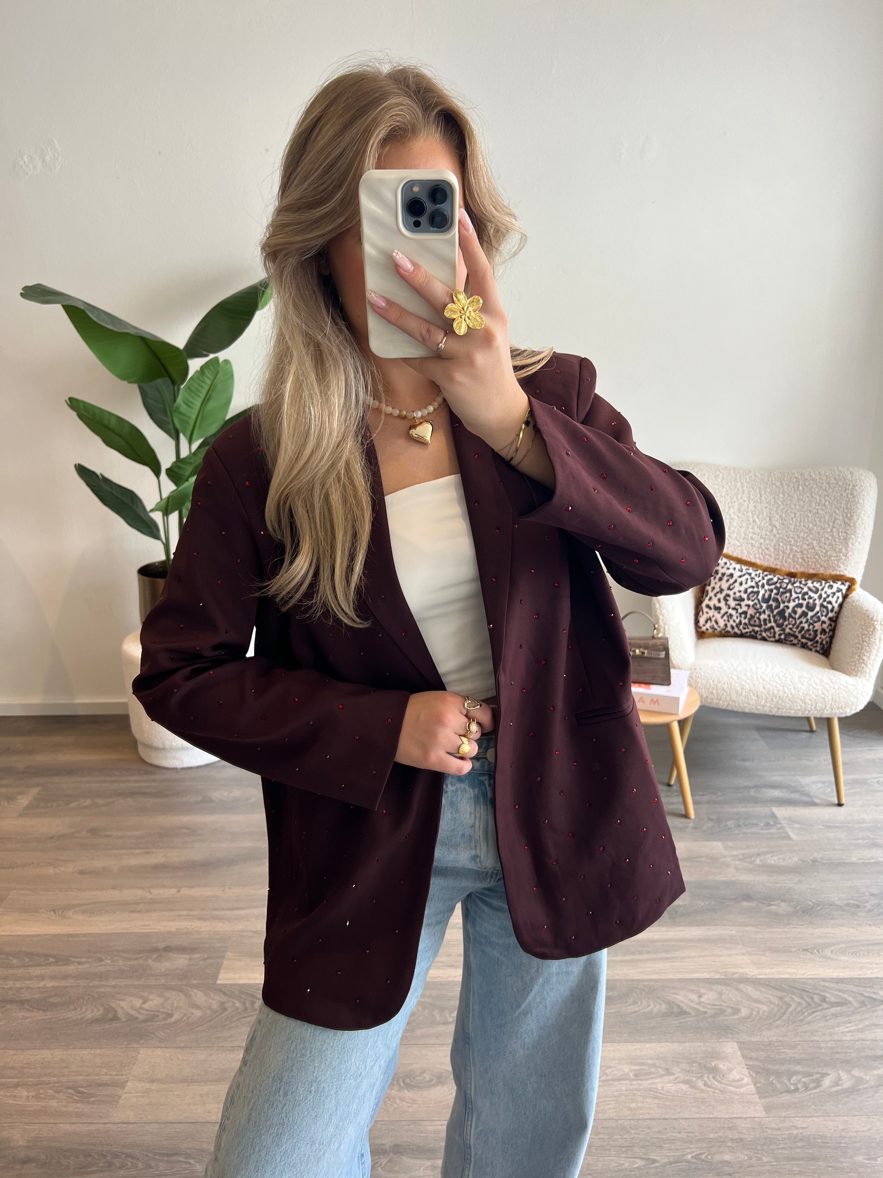 Strass Blazer Amy | Bordeaux