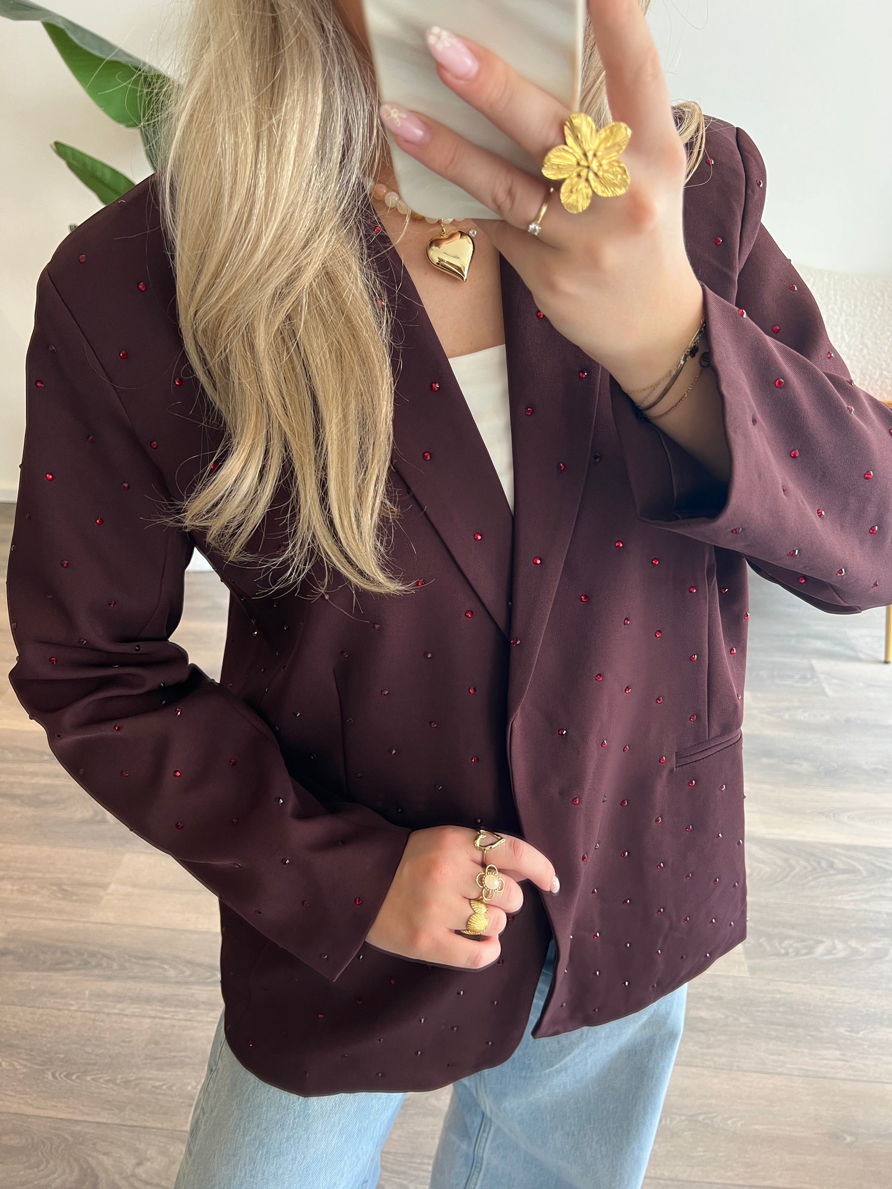 Strass Blazer Amy | Bordeaux