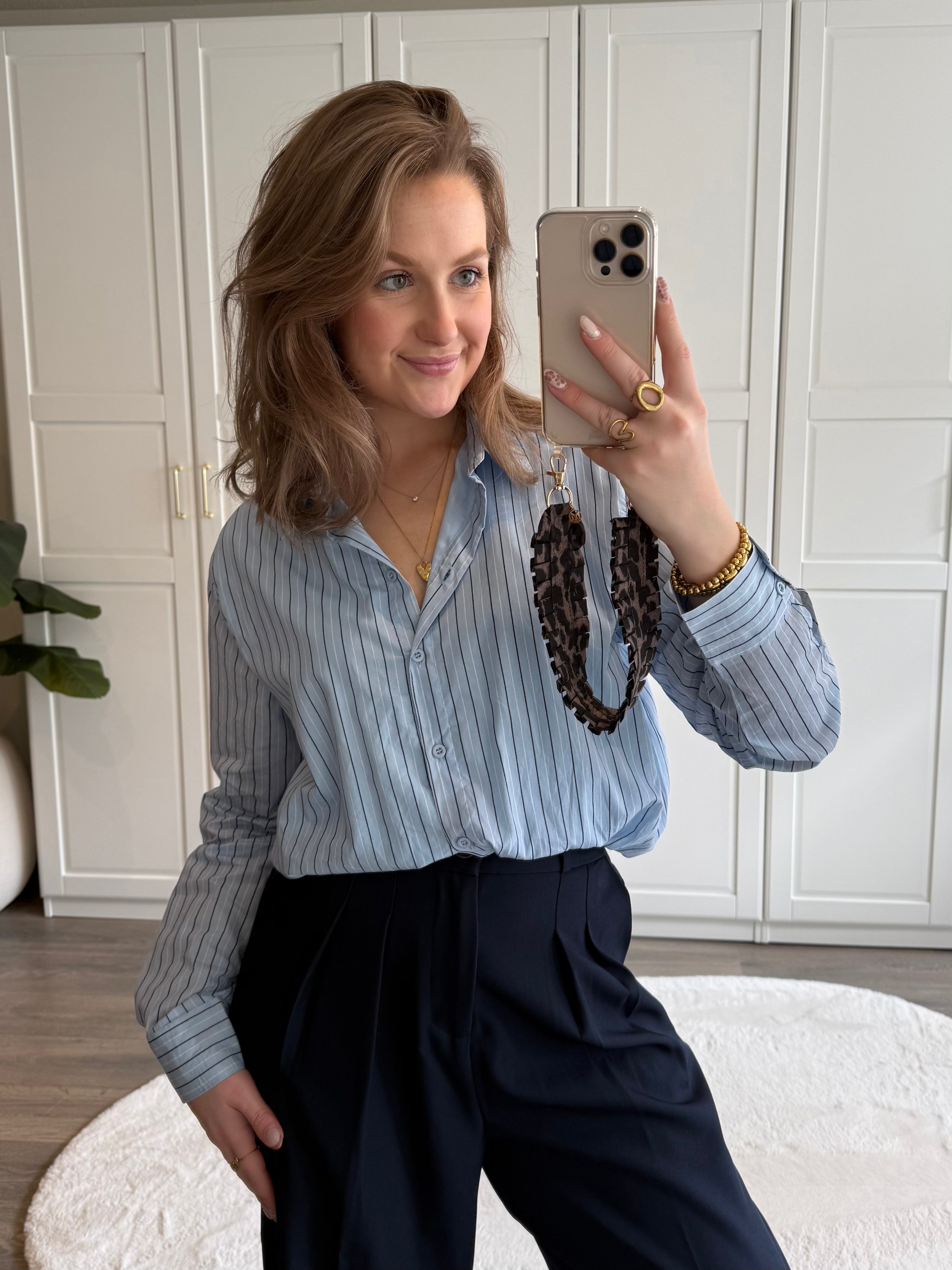 Blouse Mila Striped | Blauw