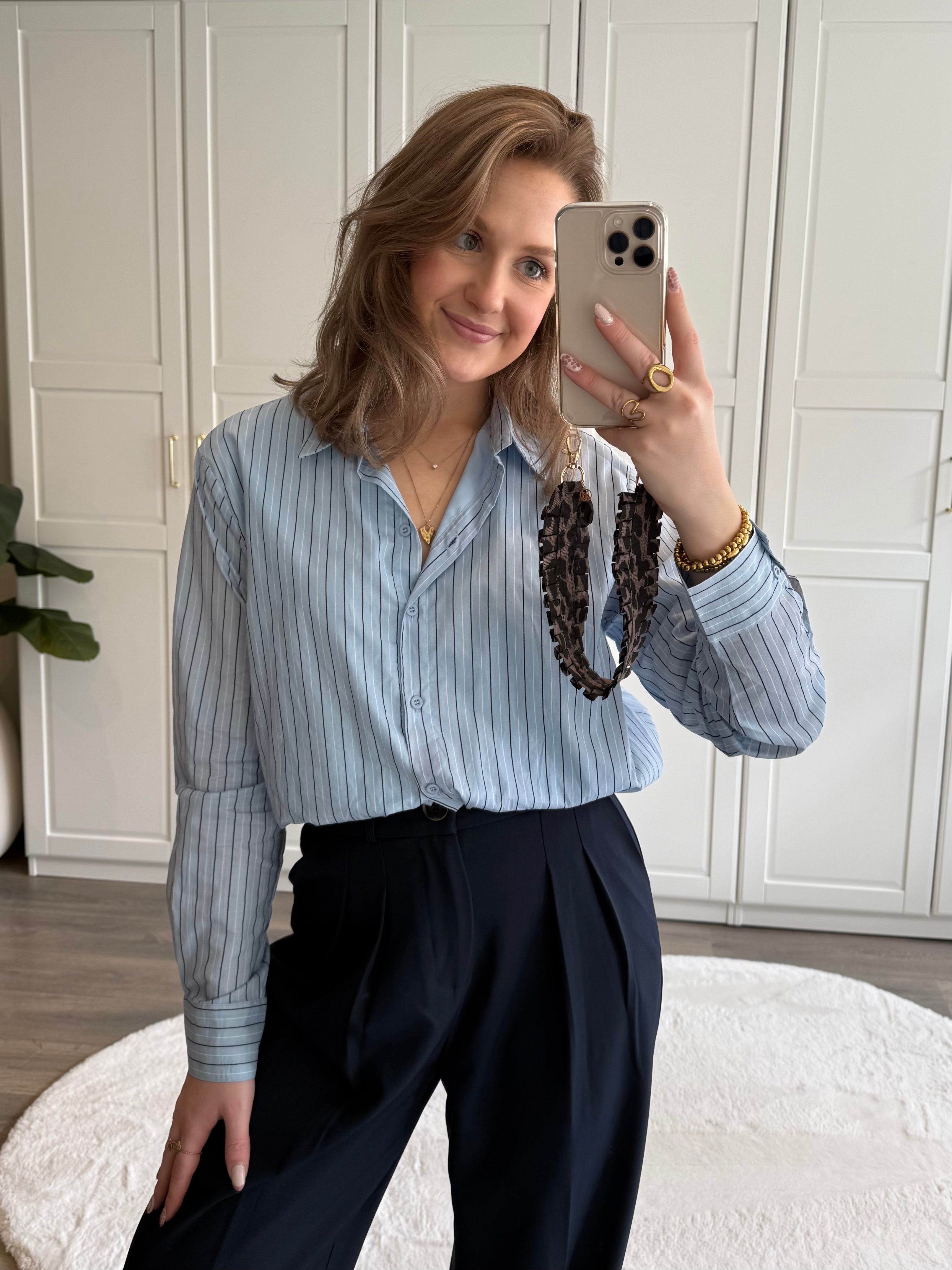 Blouse Mila Striped | Blauw