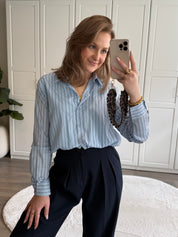 Blouse Mila Striped | Blauw