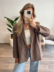 Strass Blazer Amy | Taupe