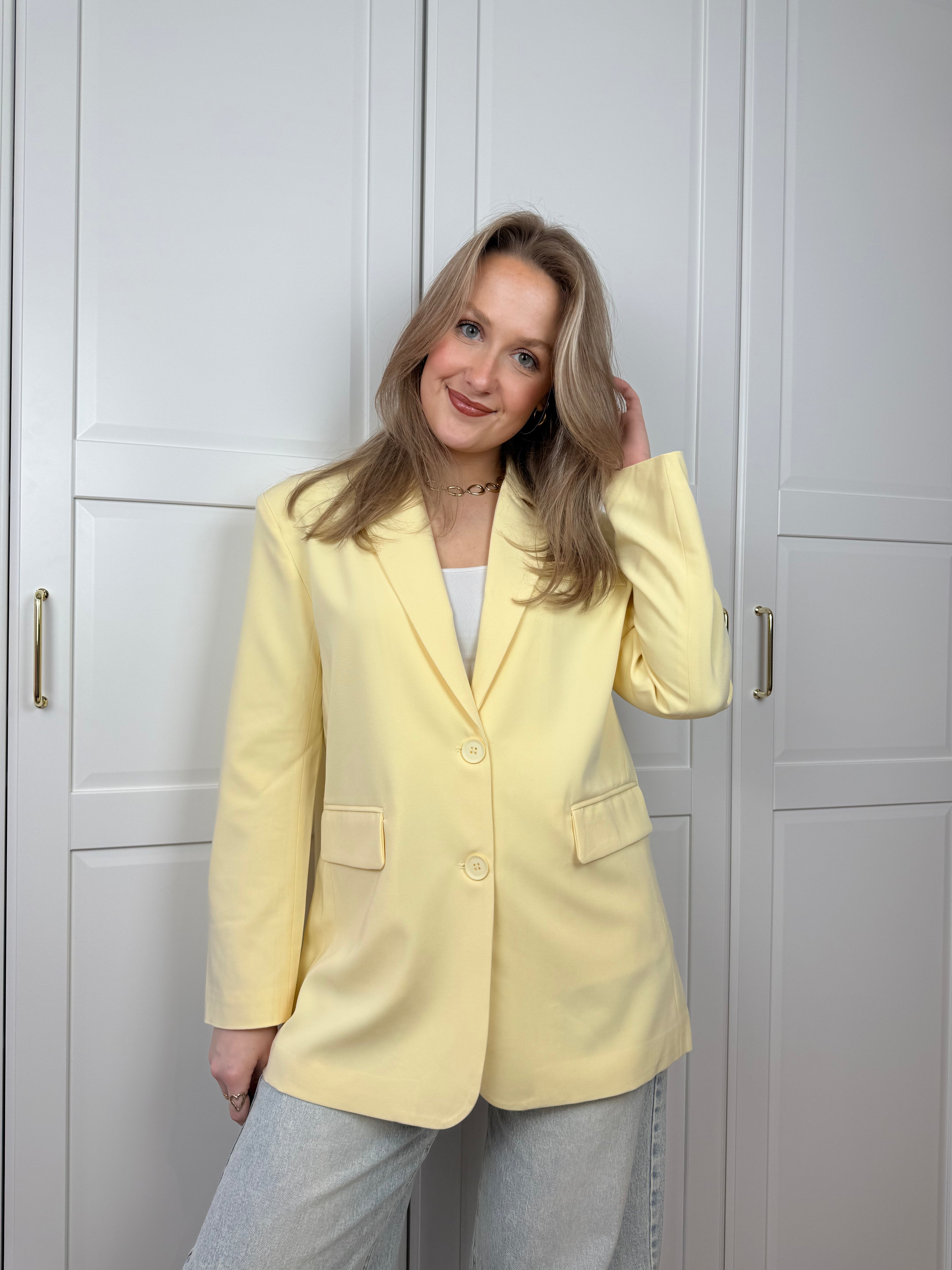 Split Blazer Michelle | Geel