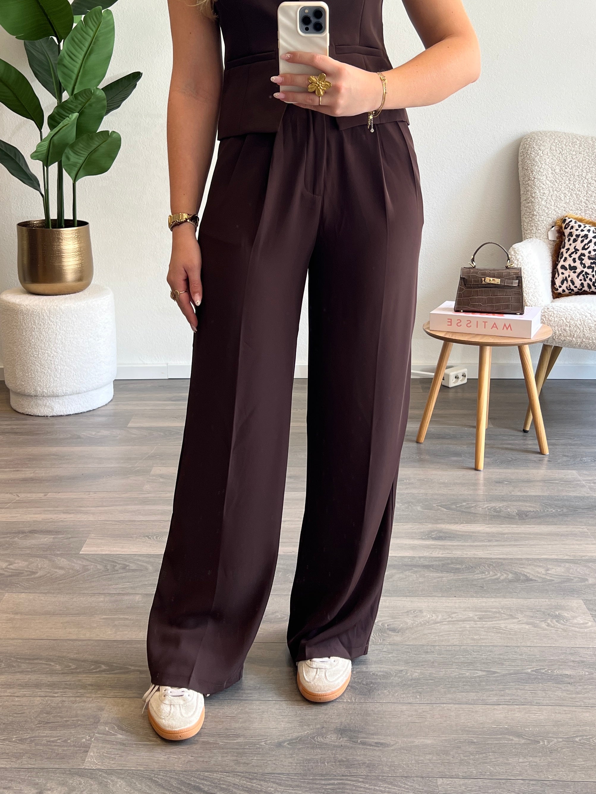 Wide Leg Pantalon Lizzy | Choco