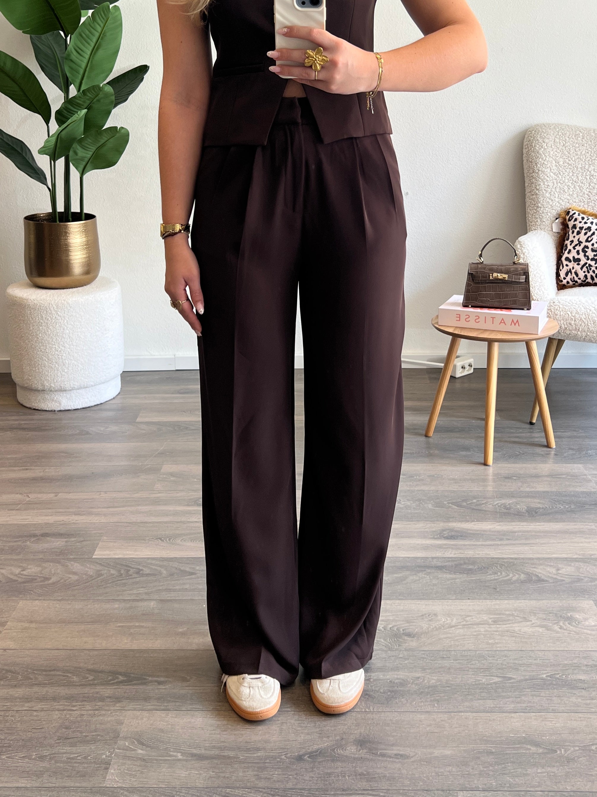 Wide Leg Pantalon Lizzy | Choco