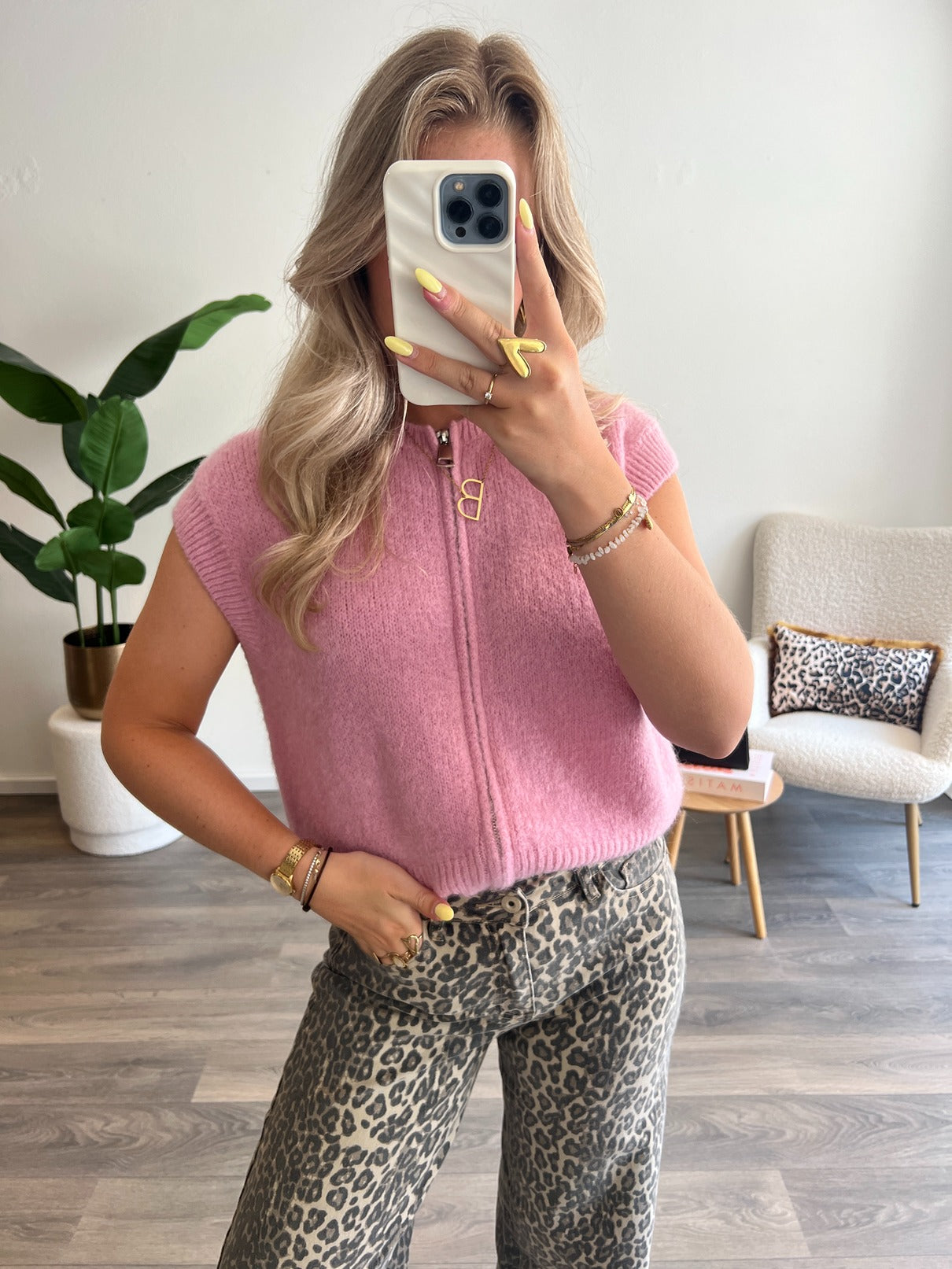 Zip Spencer Moon | Roze