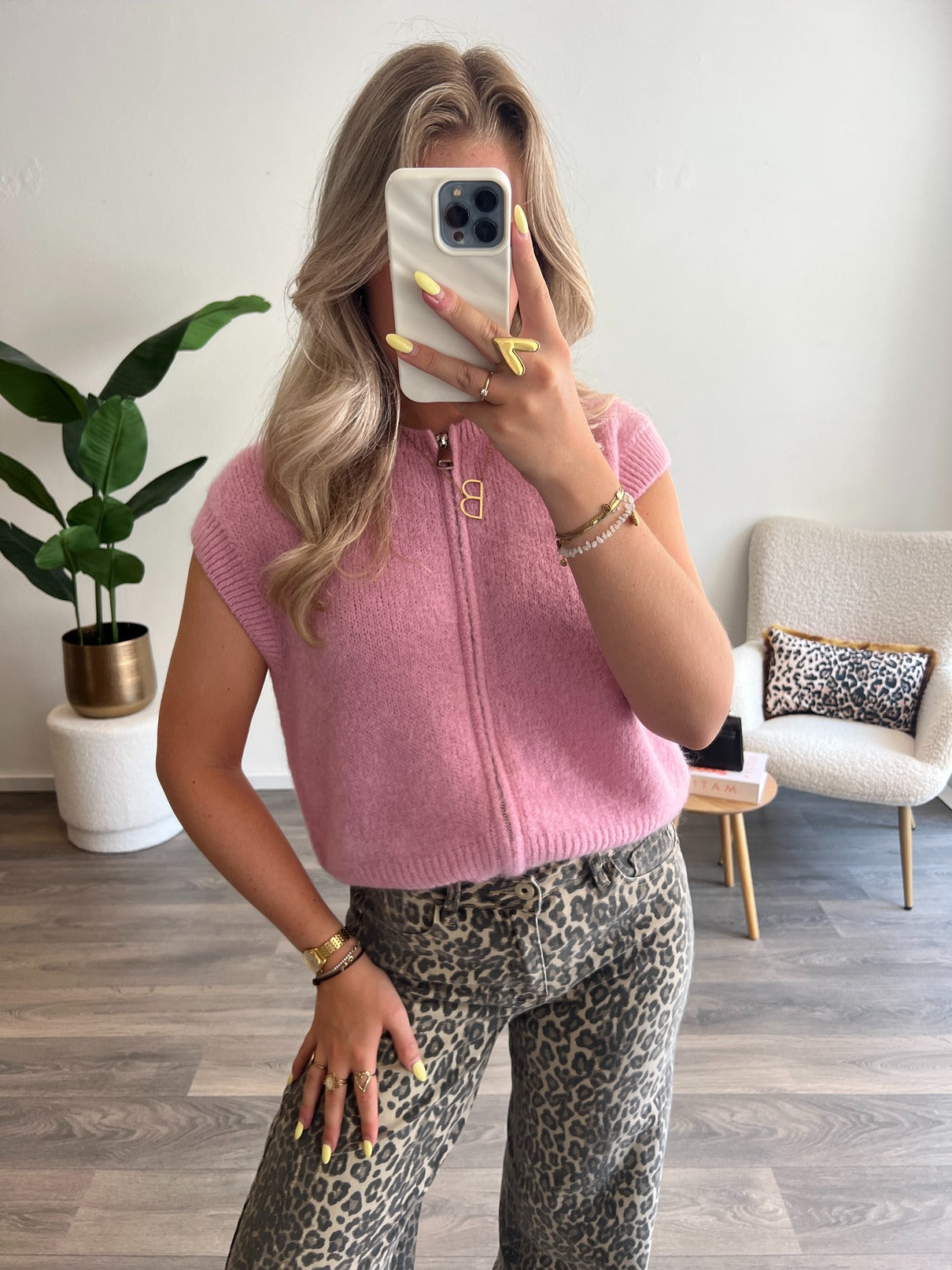 Zip Spencer Moon | Roze