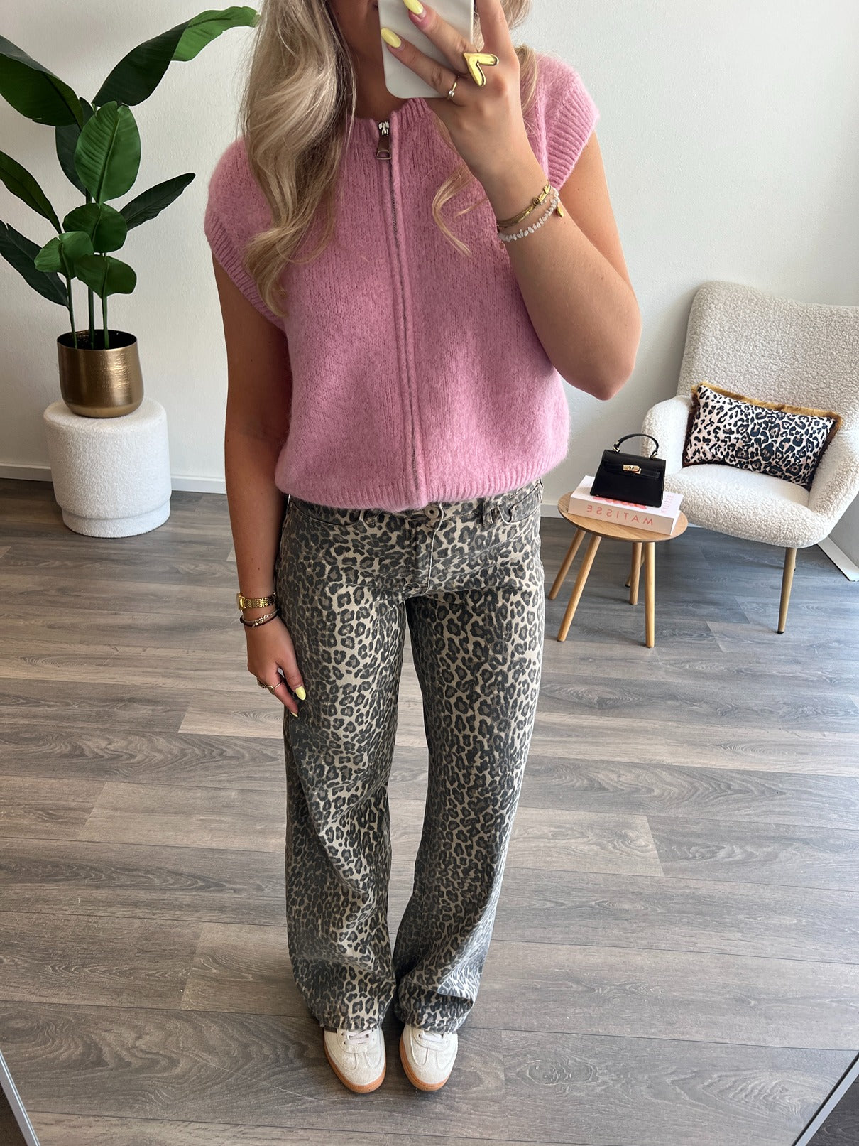 Wide Leg Jeans Tall | Leopard