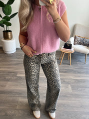 Wide Leg Jeans Tall | Leopard