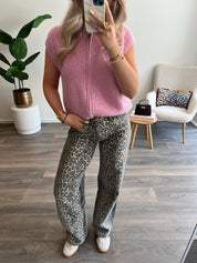 Wide Leg Jeans Tall | Leopard