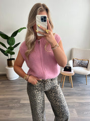 Zip Spencer Moon | Roze