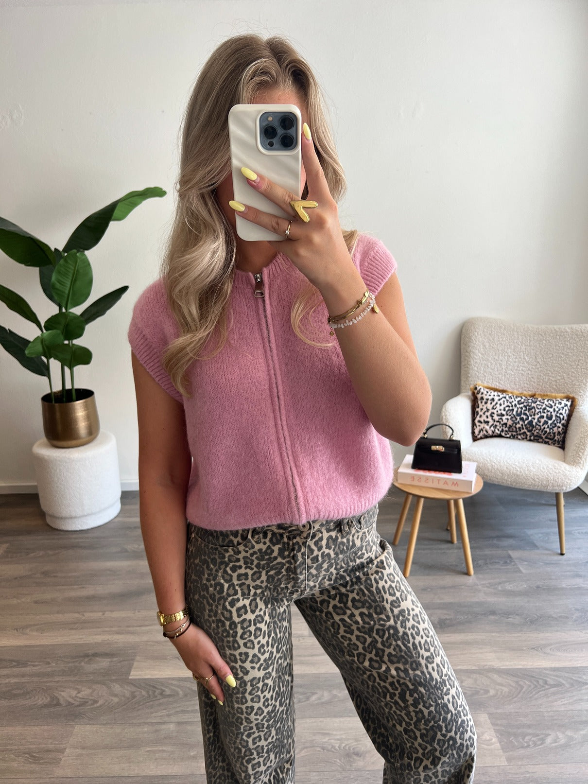 Zip Spencer Moon | Roze