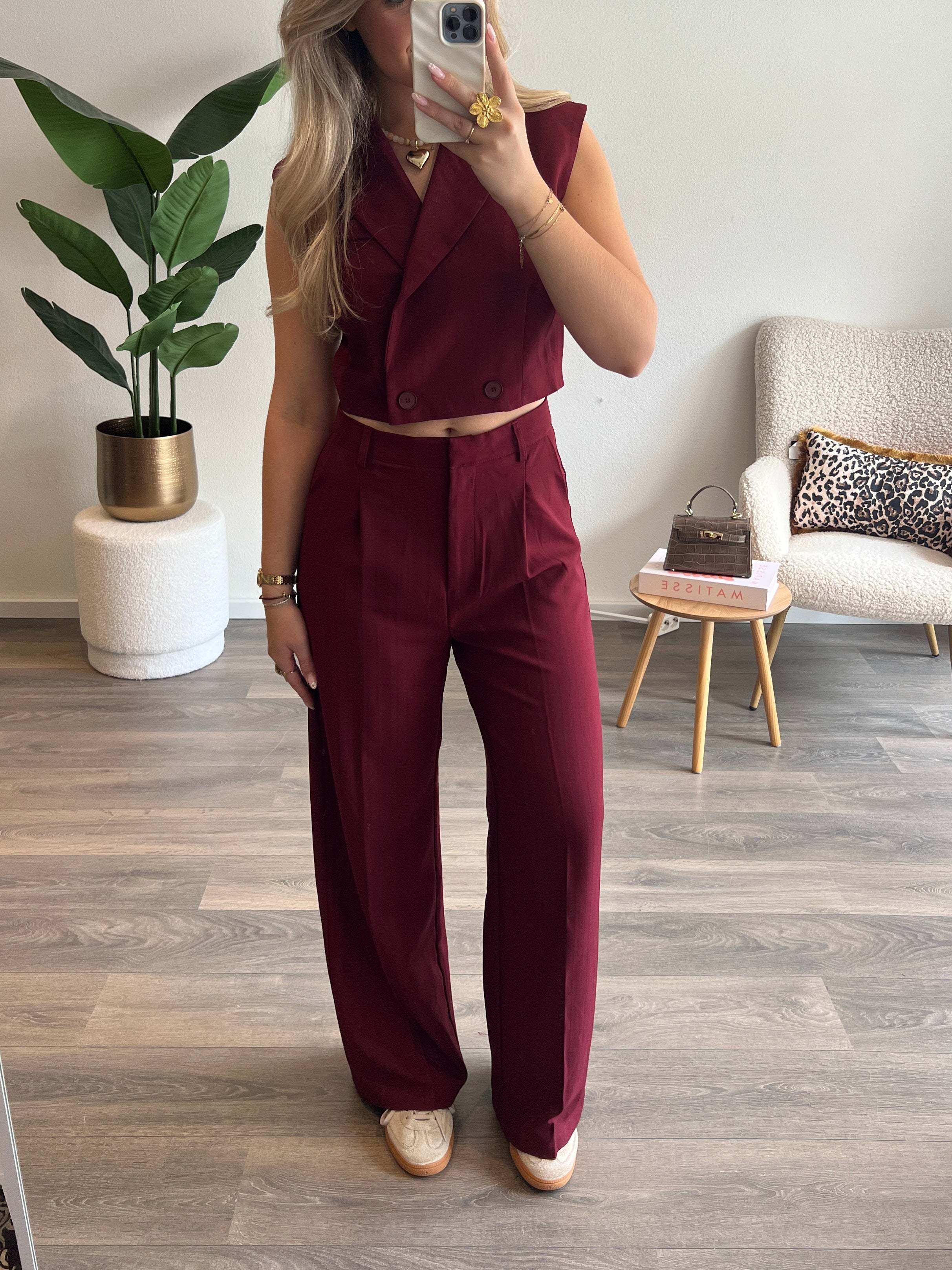 Pantalon Pleun | Bordeaux