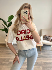 T-Shirt Ciao Bella | Wit