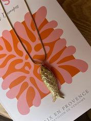 Fish Ketting XL Lang | Goud