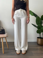 Wide Leg Pantalon Lizzy | Wit