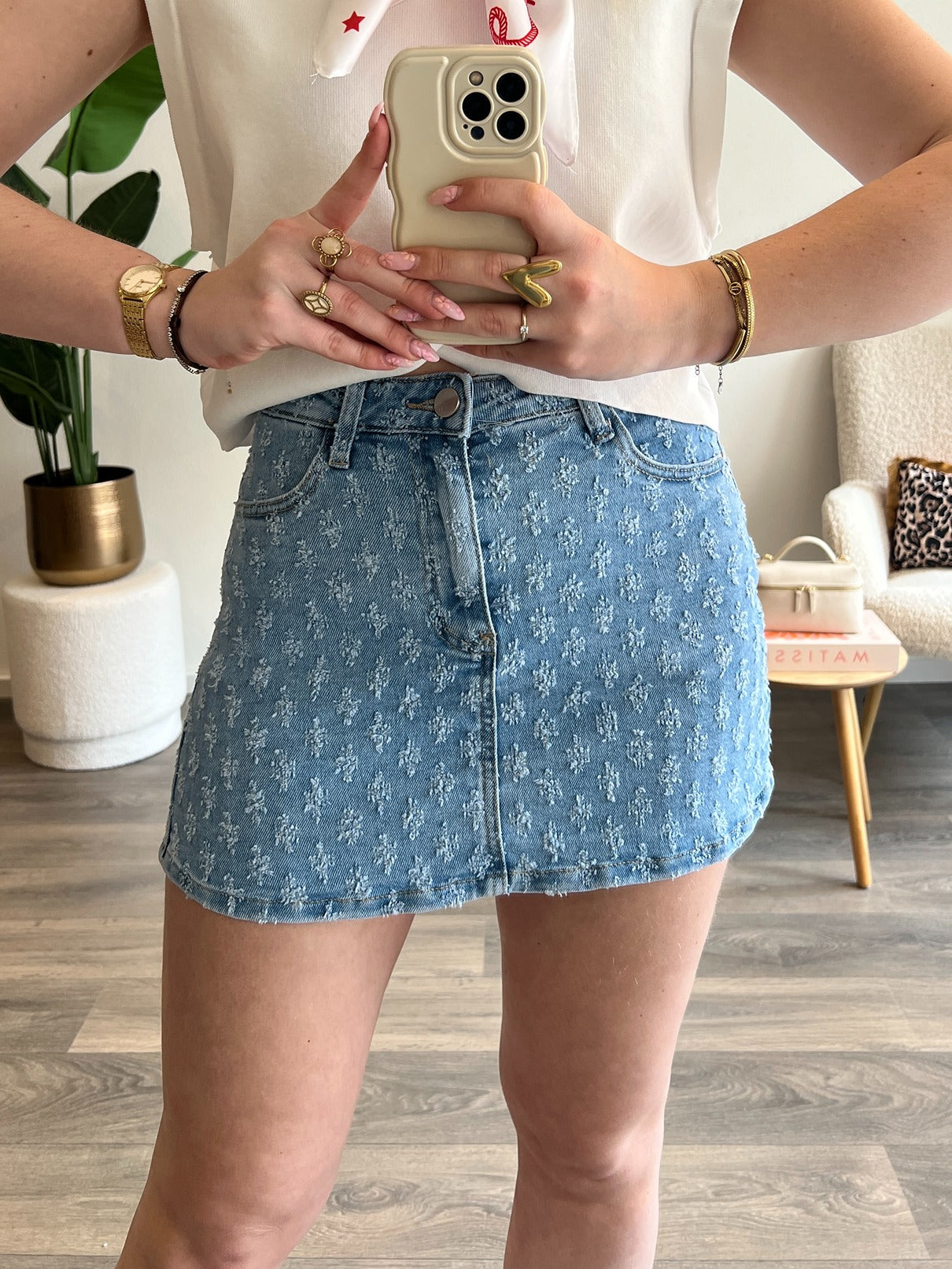 Denim Skort 3059 | Blauw