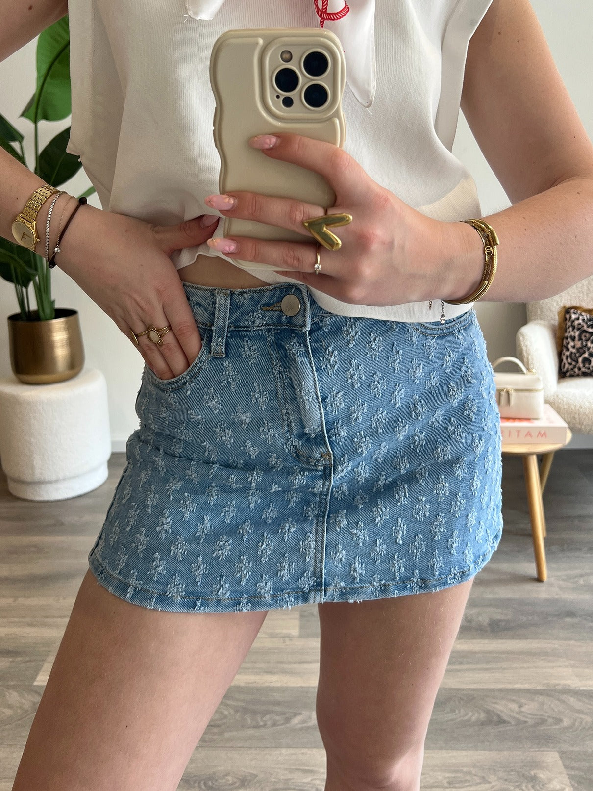 Denim Skort 3059 | Blauw