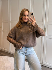 Lace Top Kaya | Taupe