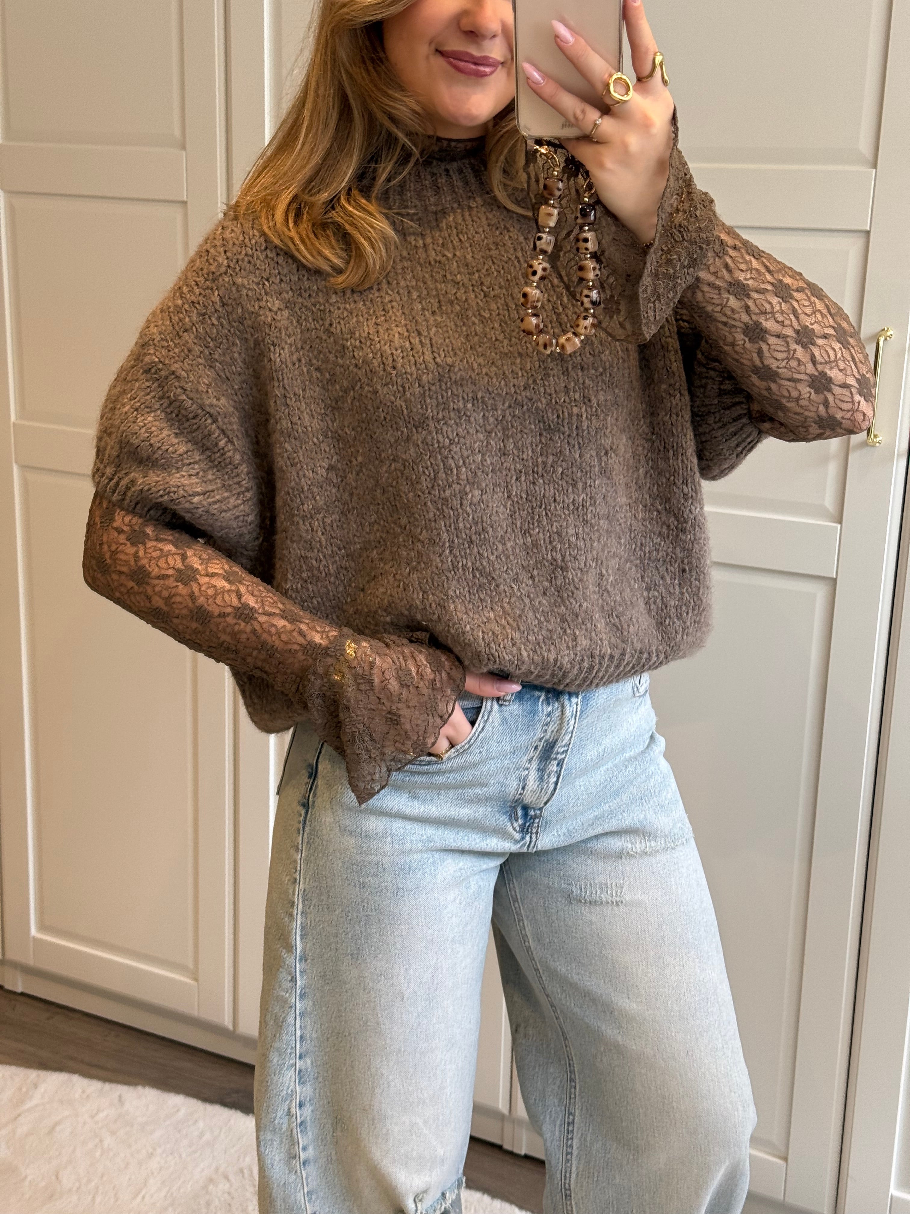 Trui Annabel | Taupe