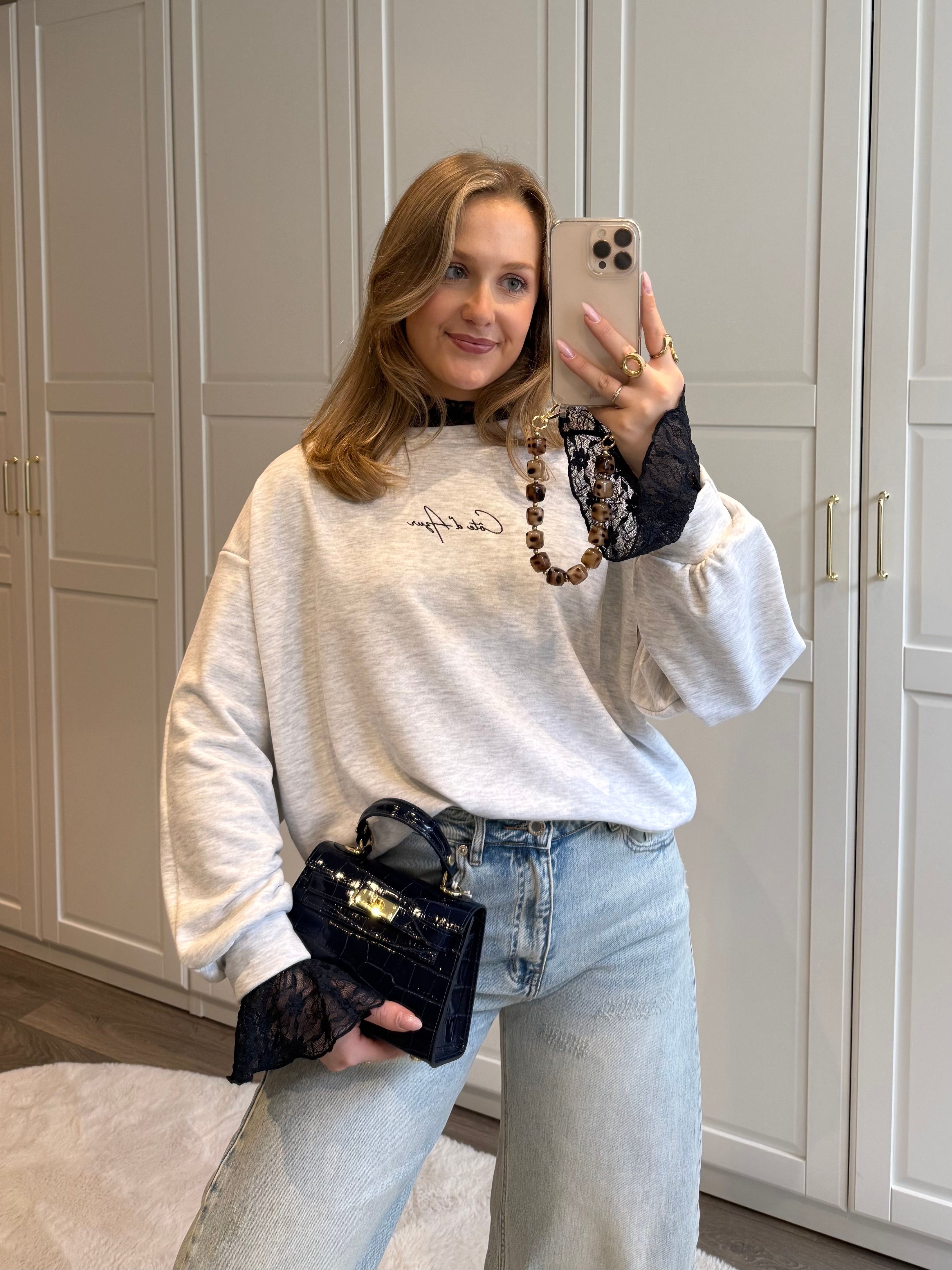 Sweater Cote d'Azur | Grijs
