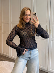Lace Top Kaya | Navy