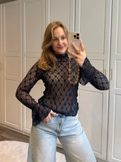 Lace Top Kaya | Navy