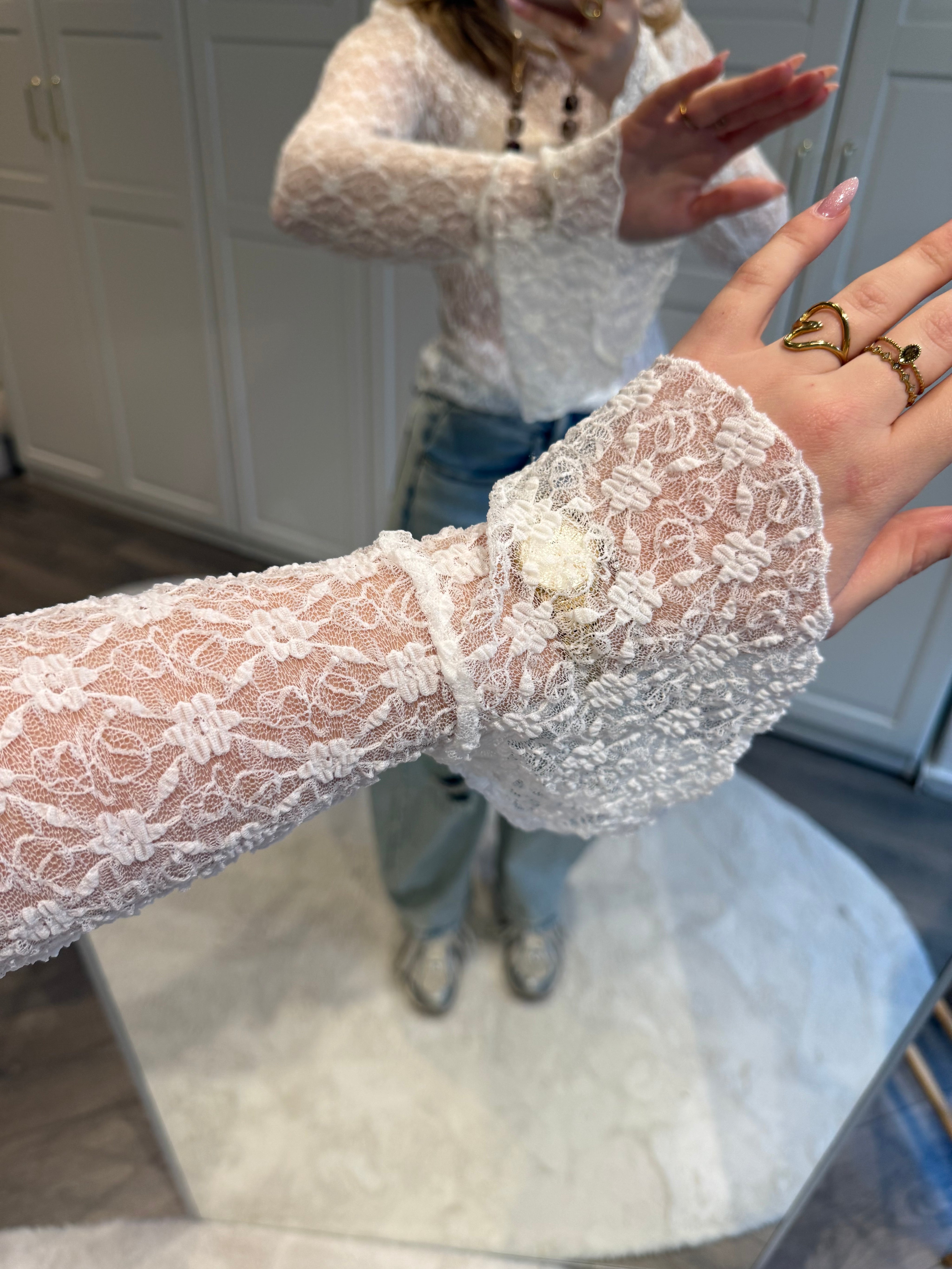 Lace Top Kaya | Wit