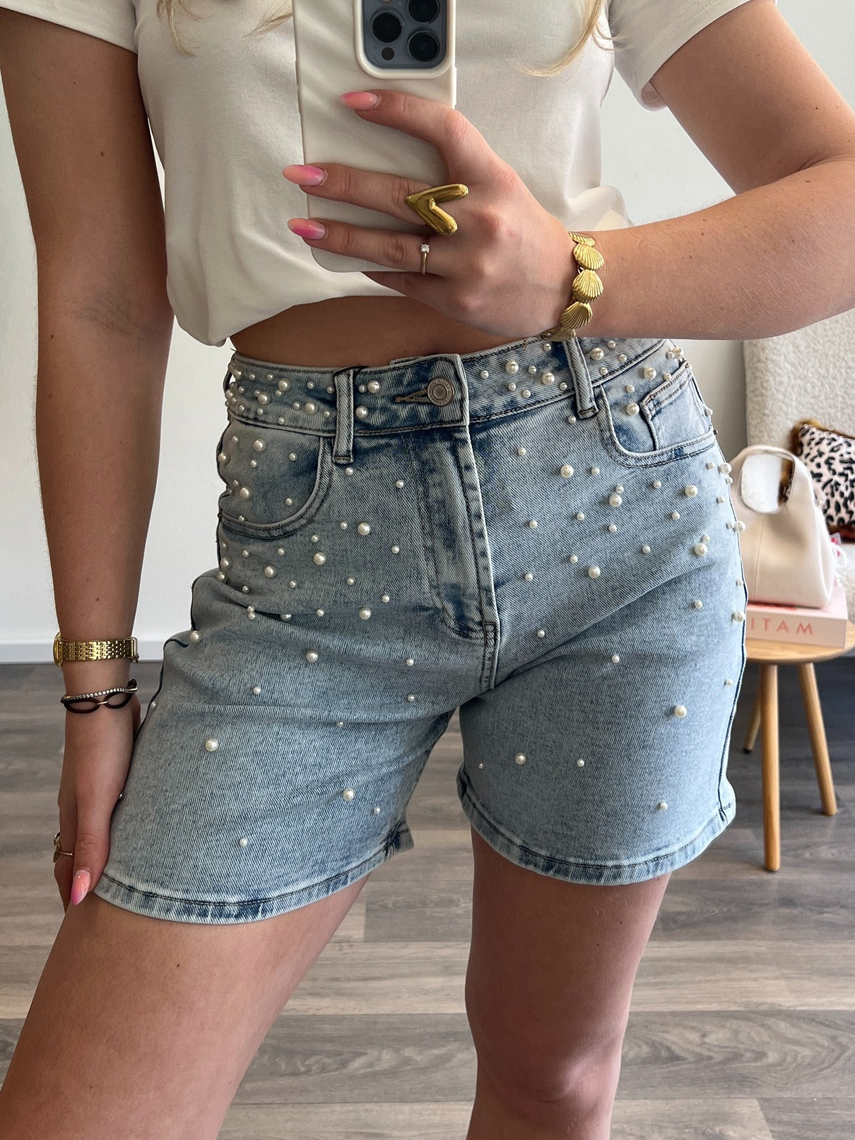 Denim Bermuda Pearl Short