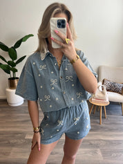 Denim Bow Set Myron