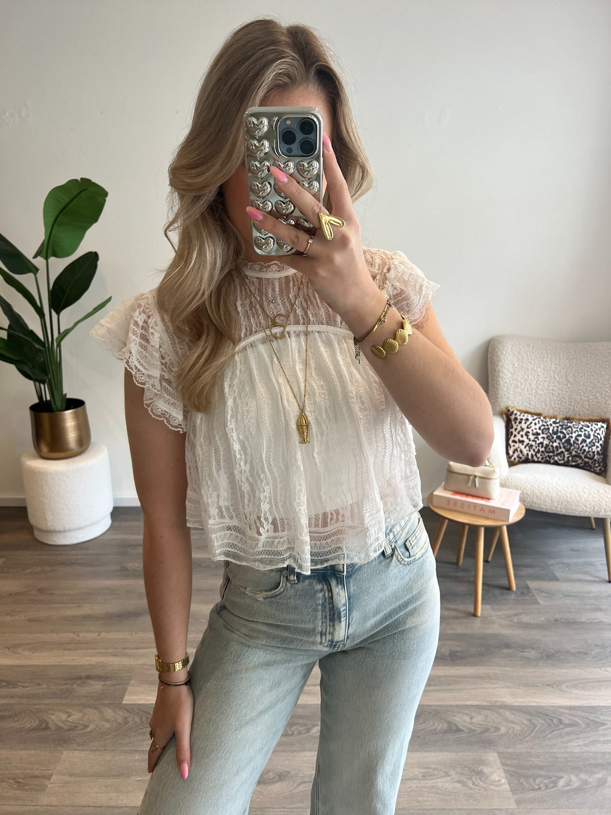 Lace Top Lola | Wit