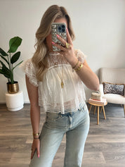 Lace Top Lola | Wit