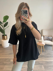 Basic T-shirt Novi | Zwart