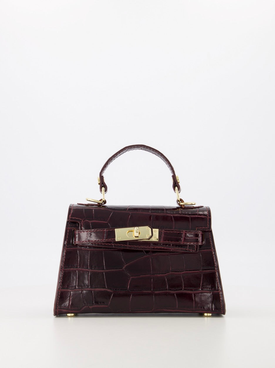 Tas Lore Croco | Bordeaux