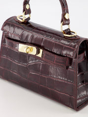 Tas Lore Croco | Bordeaux