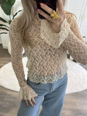 Lace Top Nura | Creme